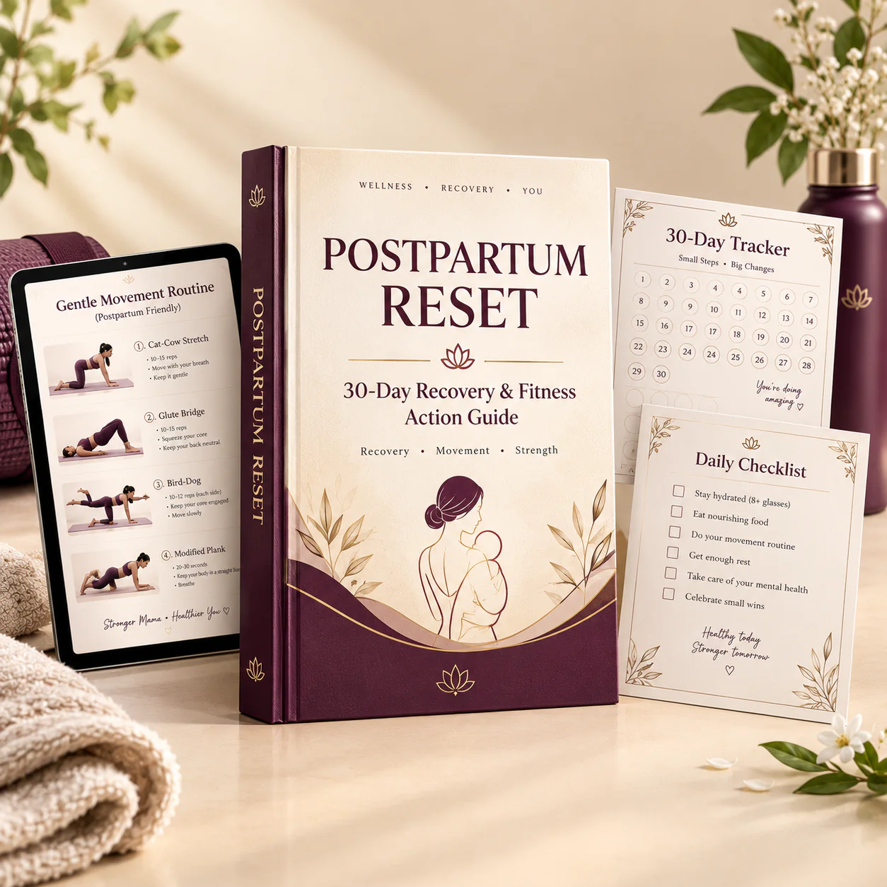 POSTPARTUM RESET — 30-Day Recovery & Fitness Action Guide